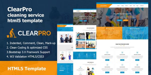 ClearPro - Cleaning Service HTML5 Template