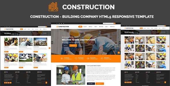 Construction - Building Company HTML5 Responsive Template