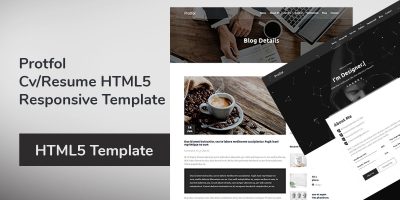 Protfol - CV Resume HTML5 Responsive Template